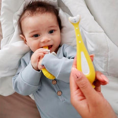 Toddler toothbrush with triple-angle bristles for 360-degree cleaning