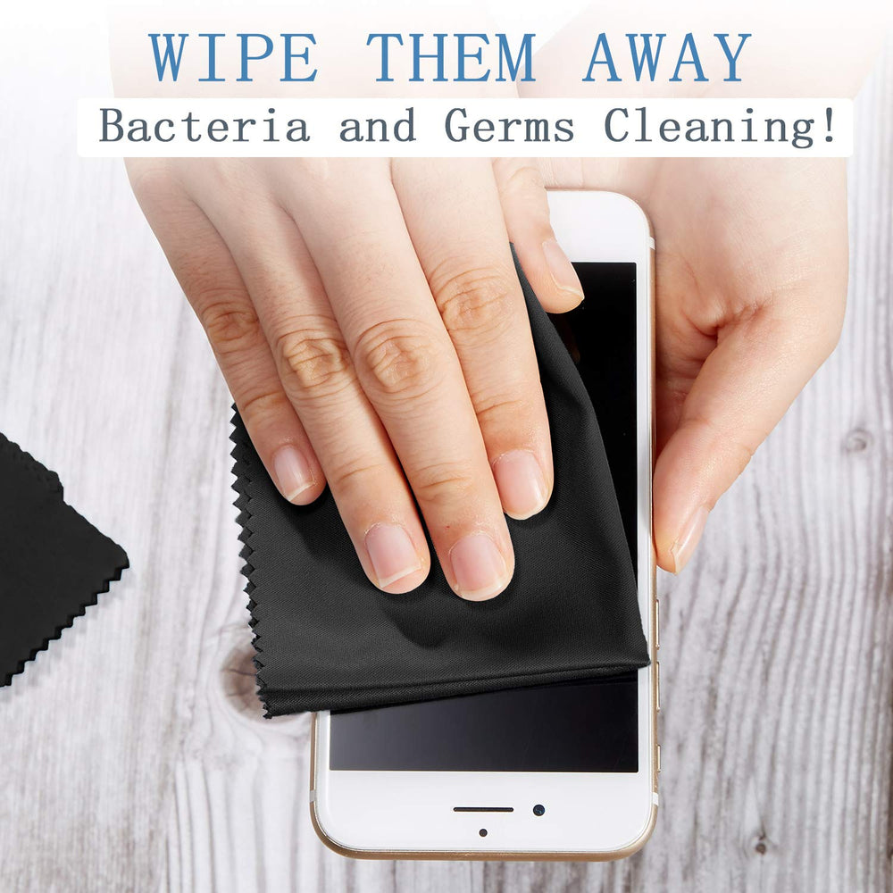 Glasses being cleaned with Frienda microfiber cloth