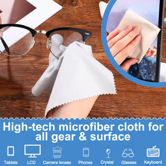 Microfiber cleaning cloth for camera lens - 7x6 in - light color