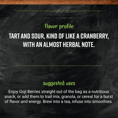 Goji berries used as snack and tea ingredient