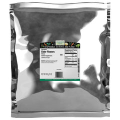 Frontier Co-op Dried Elder Flowers 1lb Bulk Bag - European elderflower for culinary and herbal use