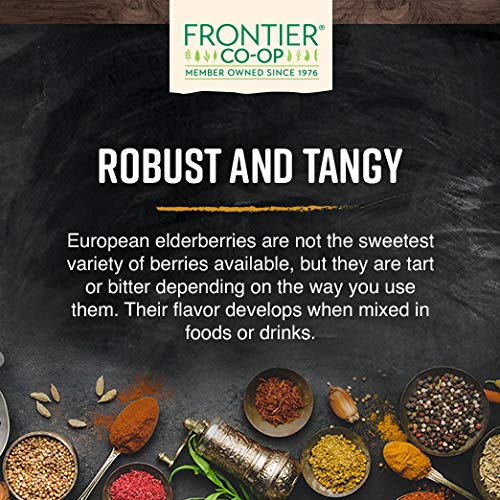 Frontier Co-op elderberries packaging and label