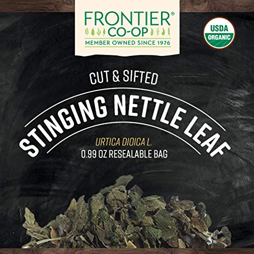 Close-up of dried nettle leaf cut and sifted for tea