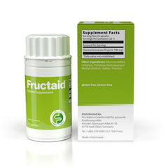 Fructaid packaging highlights gluten-free and vegan-friendly options