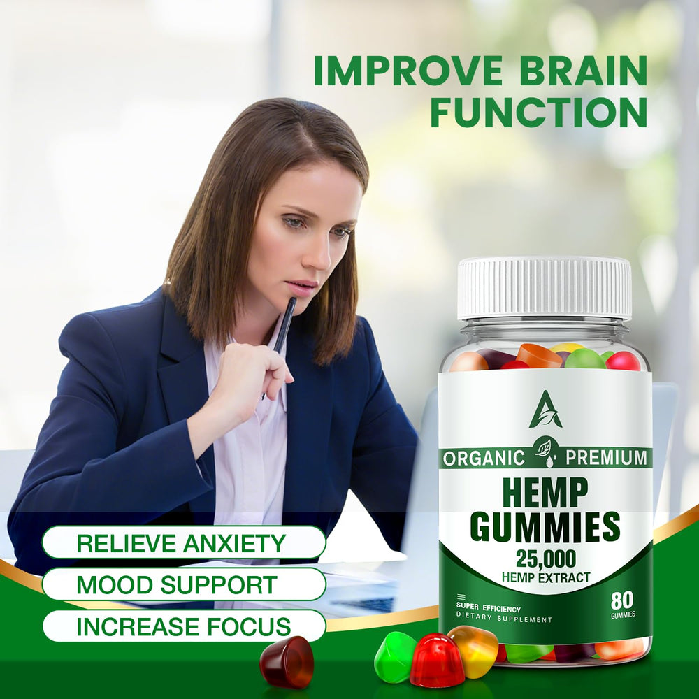 Fruit-flavored hemp gummies close-up