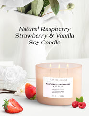 Ambient scene showing sweet fruit candle aroma in room