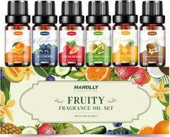 Gift box of Fruity Essential Oils Set with six 10ml bottles