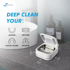 Ultrasonic and UV LED cleaning for dental items and jewelry