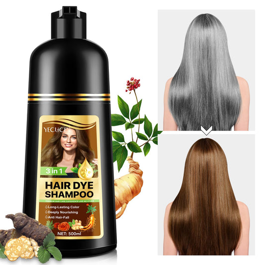 FSLHCY Instant Hair Dye Coffee bottle pour for quick gray coverage