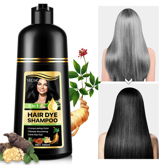 FSLHCY instant hair dye shampoo bottle pour for quick gray coverage