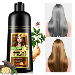 FSLHCY instant hair dye shampoo bottle with brown shade for gray coverage