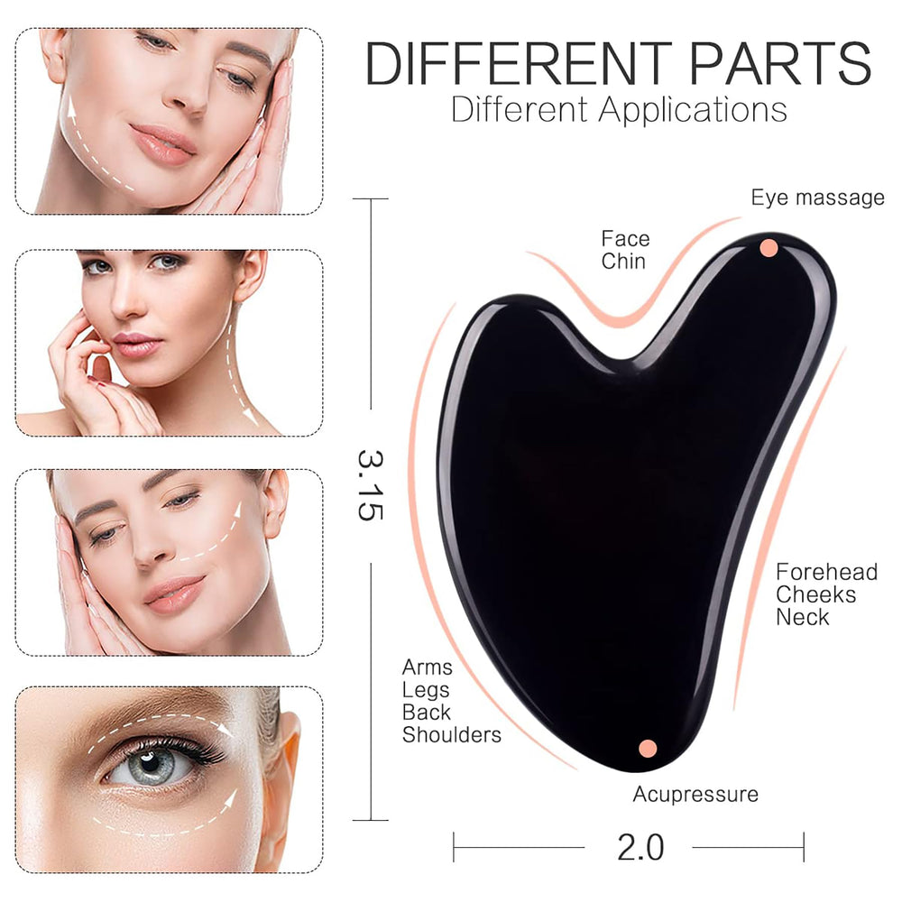 FUANKANG obsidian gua sha body board supports circulation and muscle relief