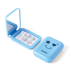 FUANKANG pimple patches with laser heart design in yellow-green for quick blemish coverage.