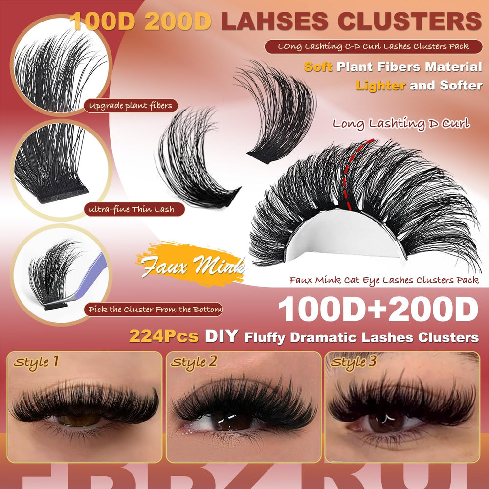 FUBBZRUI mixed-lengths 10-24mm offer customizable fullness for different eye shapes.