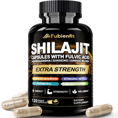 Front view of Fubienfit Shilajit Capsules bottle