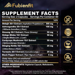 Fubienfit Shilajit Capsules bottle side view