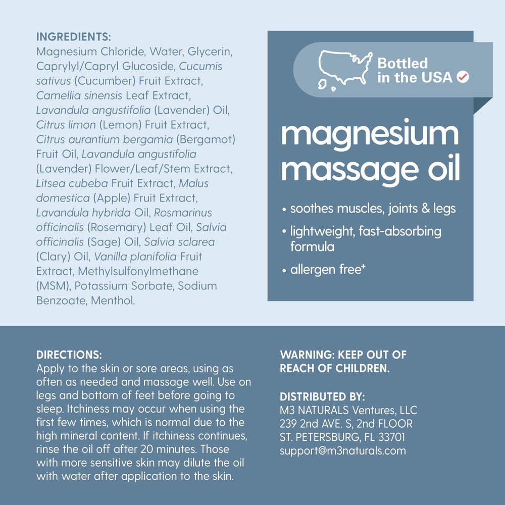 Full-body use magnesium oil for wellness