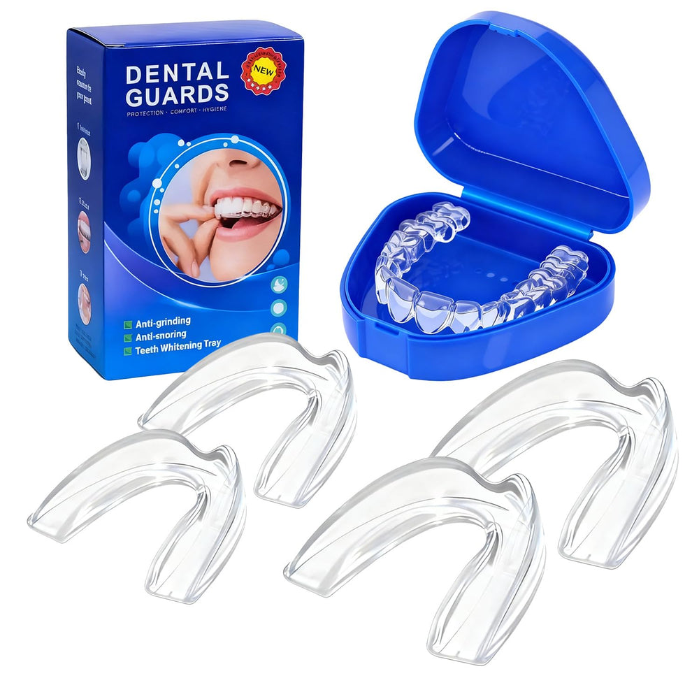 Fullaye mouth guard for teeth grinding at night - four-pack with four sizes