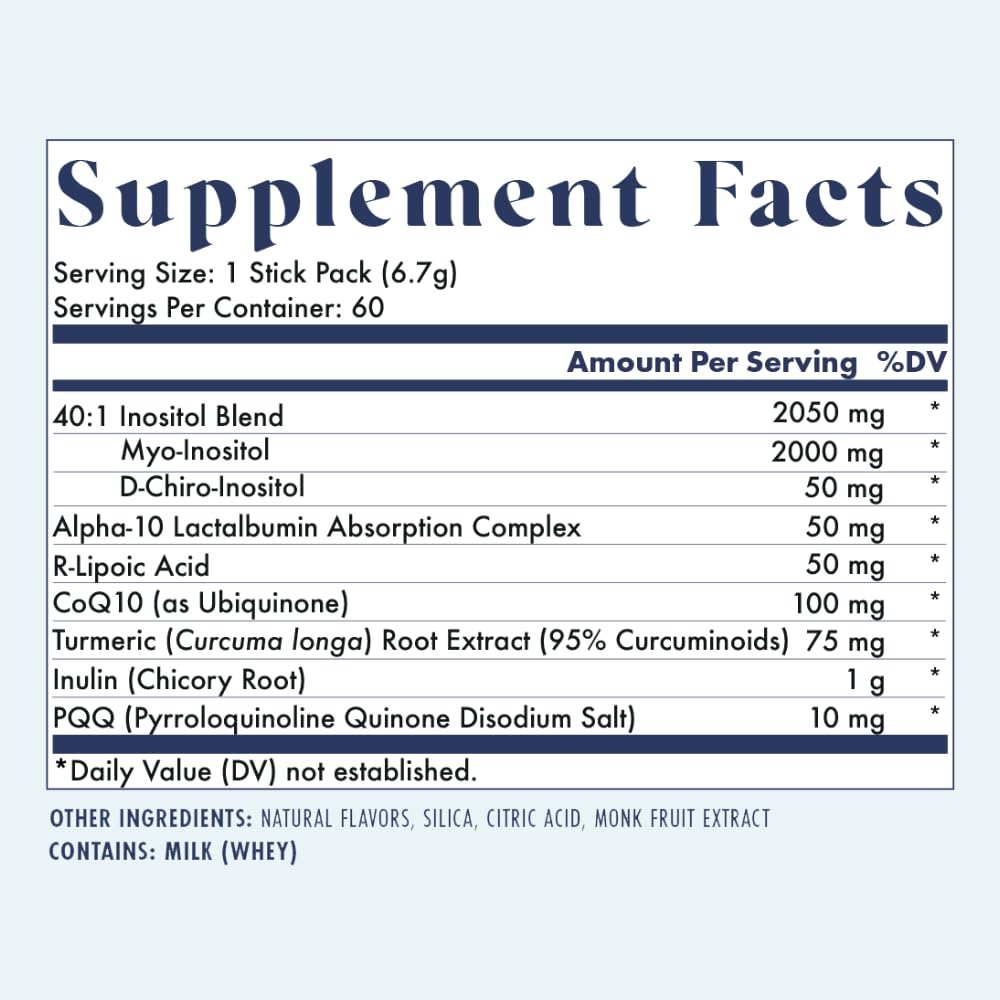 Graphic illustrating a 40:1 ratio of Myo-Inositol to D-Chiro-Inositol