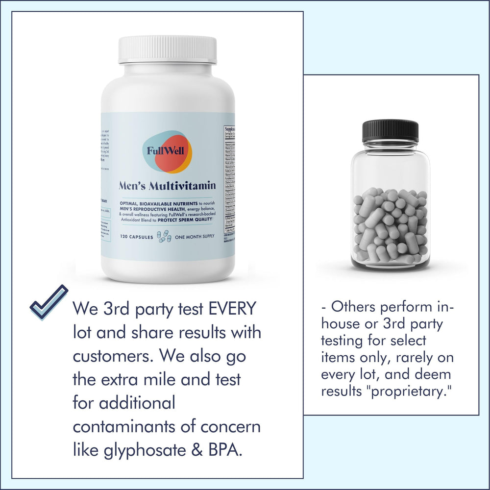 Third-party testing seal on packaging