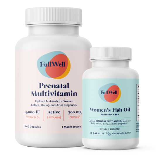 FullWell Prenatal Vitamin bottle with DHA and EPA