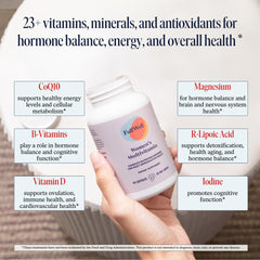 Nutrients and ingredients list graphic for FullWell Multivitamin