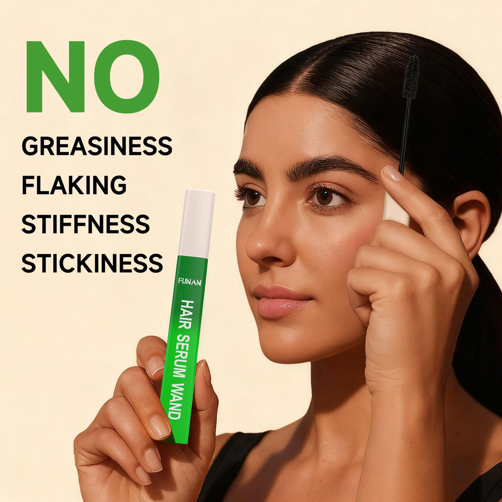 Ergonomic FUNAN wand enables precise application for daily sleek hair.
