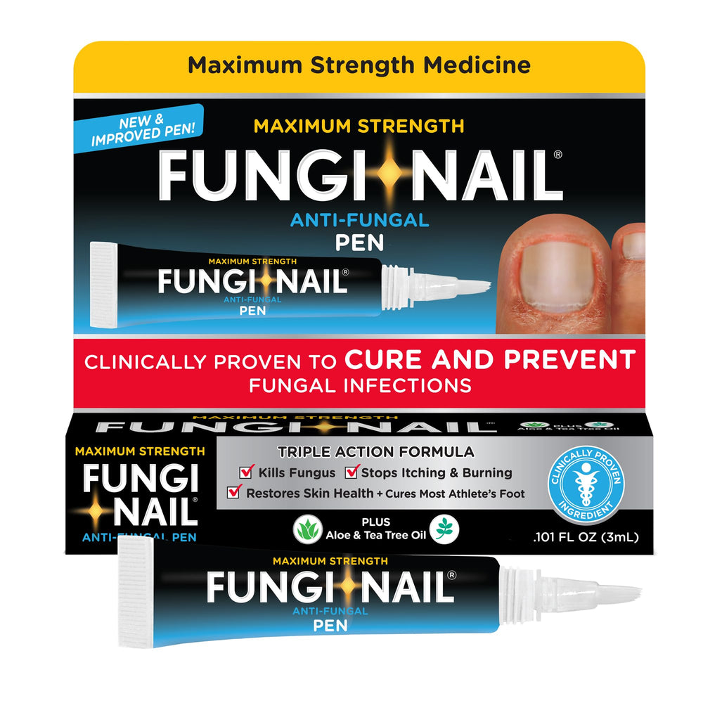 Fungi-Nail Pen Applicator closeup showing precise targeted delivery around nails for fungal care.
