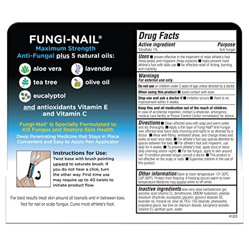 Fungi-Nail Pen Applicator precise application on toe near nails for targeted fungal management.