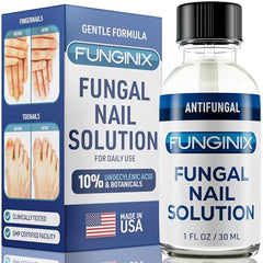 FUNGINIX Toenail Fungus Treatment bottle-pour shows easy, mess-free dosing for consistent application
