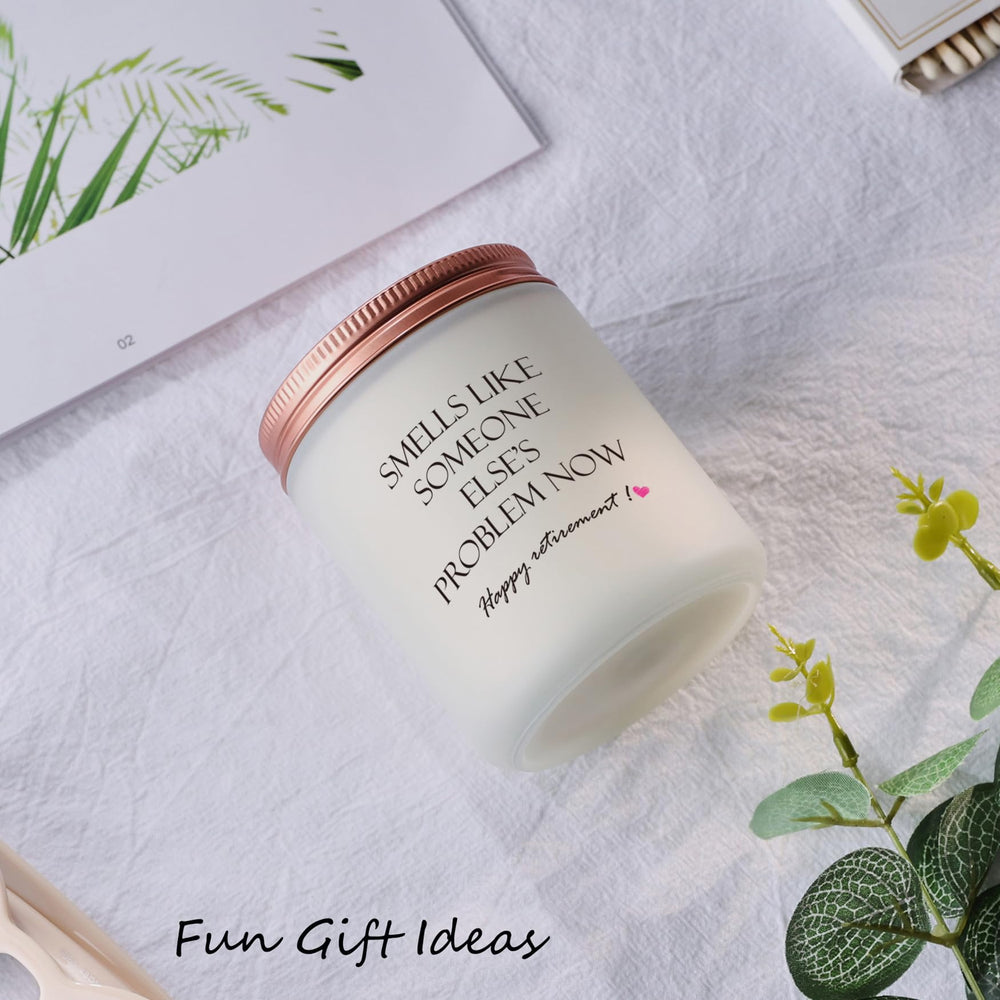 Funny retirement gift candle suitable for teachers, coworkers, and nurses.