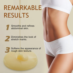 Fuputo B Flat Belly Firming Cream application on hand demonstrates smooth massage