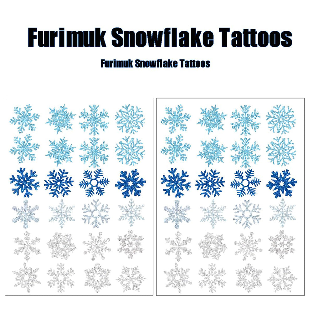 Furimuk snowflake tattoos on the face for a subtle winter accent