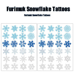 Furimuk snowflake tattoos on the face for a subtle winter accent