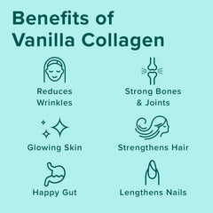 Close-up of vanilla collagen powder texture