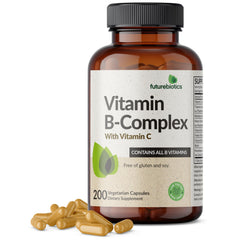 Futurebiotics Vitamin B Complex with Vitamin C bottle and capsules