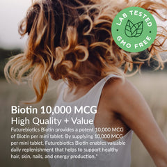 Biotin product ingredients and nutrition label