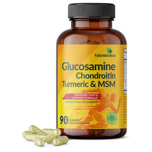 Bottle of Futurebiotics Glucosamine Chondroitin Turmeric & MSM Advanced Joint Formula