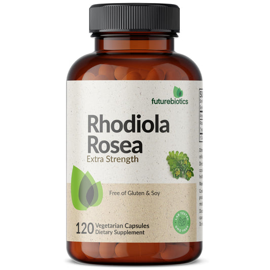Futurebiotics Rhodiola Rosea 1000 mg vegetarian capsules bottle front label