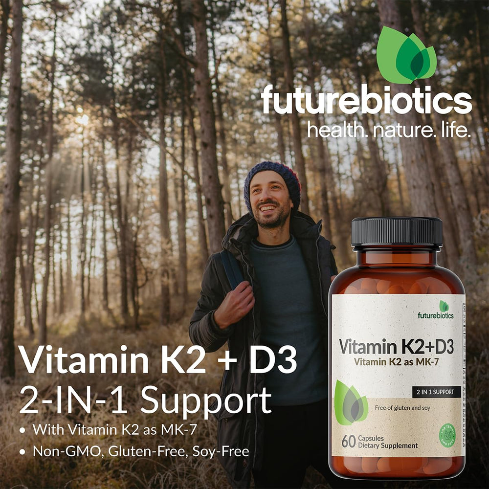 Non-GMO and gluten-free label on Futurebiotics bottle