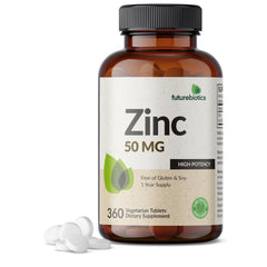 Futurebiotics Zinc 50 mg bottle front with label