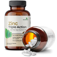 Packaging and bottle design of Zinc Triple Action
