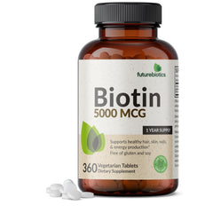 Futurebiotics Biotin 5000 MCG bottle label
