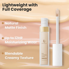 FV Liquid Matte Concealer 01 Fair under-eye application blends seamlessly.