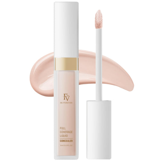 FV waterproof liquid concealer packaging shown in a sleek, travel-ready design for on-the-go coverage.