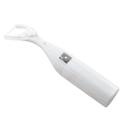 Close-up of floss holder configuration showing gripping mechanism