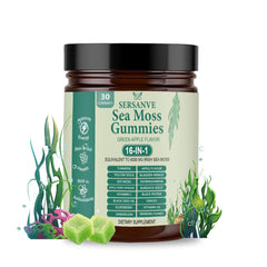 FW ZONE Sea Moss Gummies bottle with 30 servings on white background
