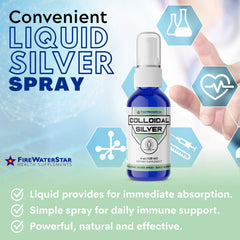 Label showing 50 ppm colloidal silver concentration
