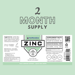 Droplet of zinc sulfate liquid zinc drops on dropper
