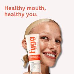 Close-up of coconut cream flavor toothpaste
